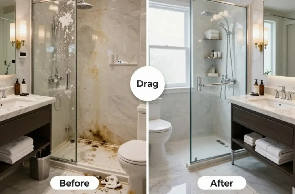 Deep Cleaning Washroom befor and After