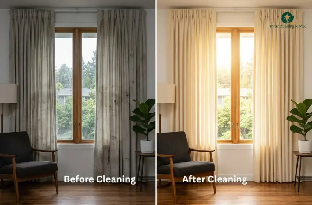 Curtain Cleaning Before and After