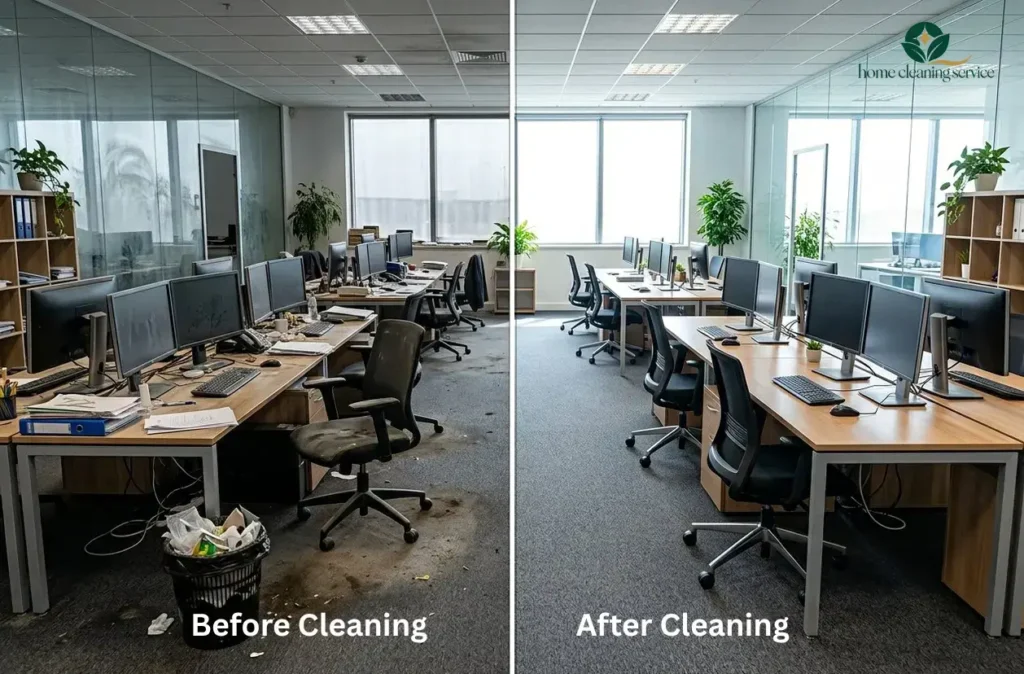 Office Cleaning Before and After Result