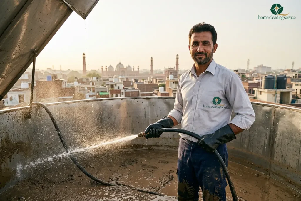 Remove Mud and Sludge from a Water Tank Safely in Lahore